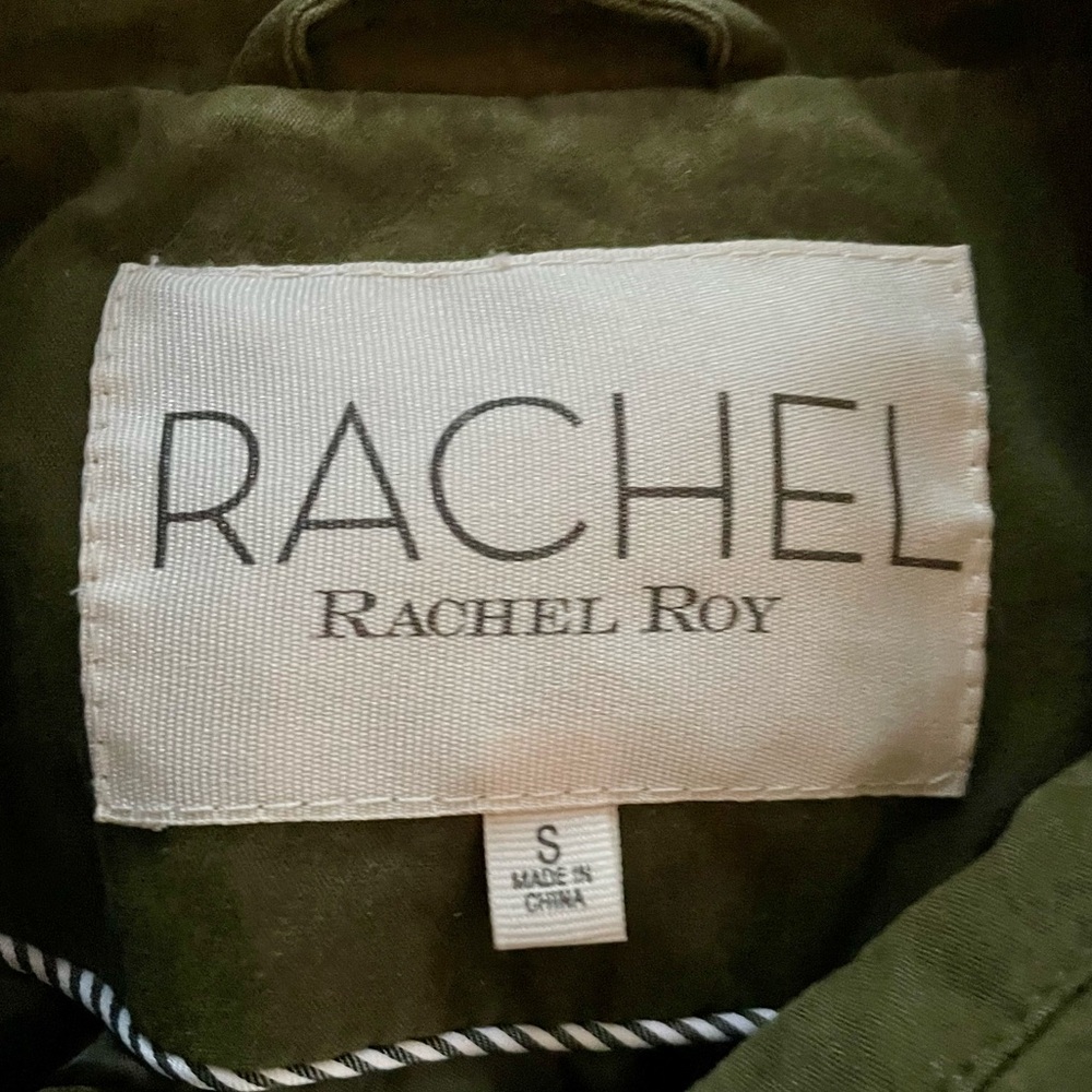Rachel Roy Olive Green Goldtone Buttons Military Style Jacket Women’s Size Small - Picture 3 of 9